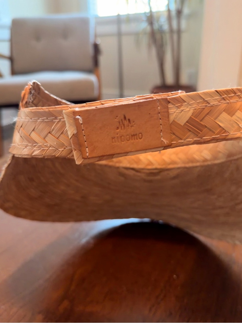 Nipomo (Caminito) Handwoven Straw Visor Hat View 4